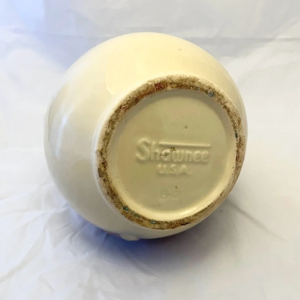 Shawnee Ball Pitcher, Fruit Pattern, No. 80, 1950s Vintage Pottery EUC